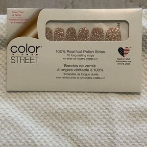 NEW Color Street Sparkling Gold Nail Strips Tokyo Lights